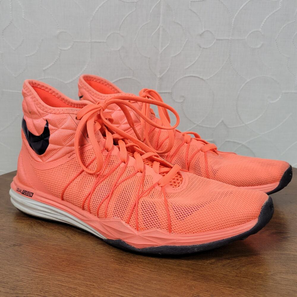 Nike Women's Dual Fusion TR Hit 6.5 Neon Orange Training Sneakers 852442-800